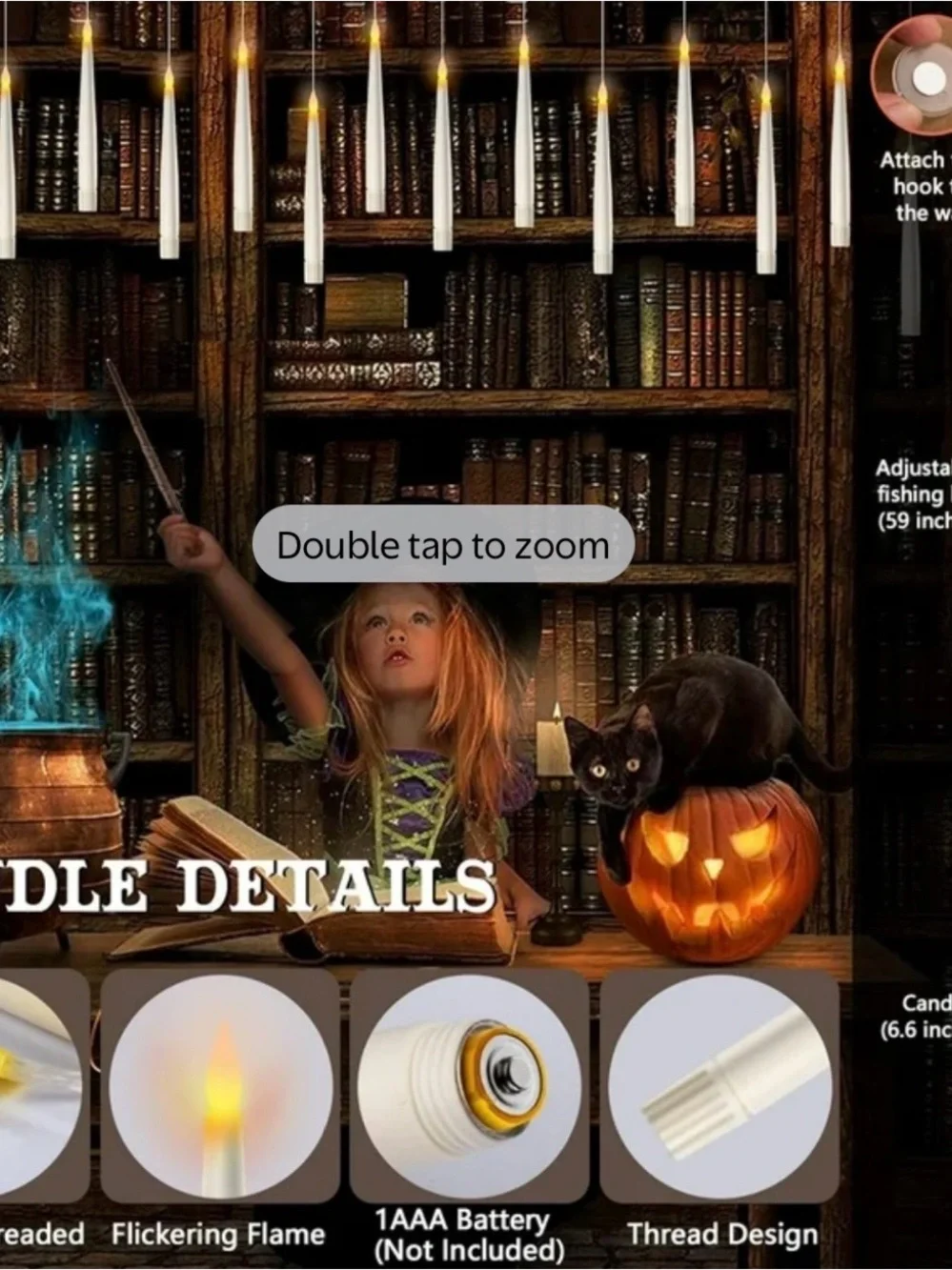 Halloween Magic Hanging Candles w/magic wand remote -- New in Box